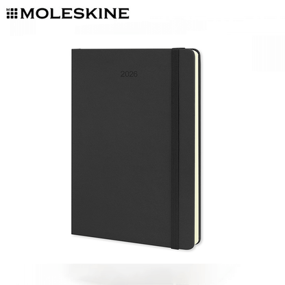 Moleskine 2026 Planner - Weekly premium A5 planner with black hardcover and elastic closure for organization and style.