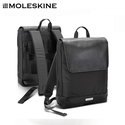 Moleskine Metro Slim Backpack showcasing a sleek design, water-resistant features, perfect as a corporate gift.
