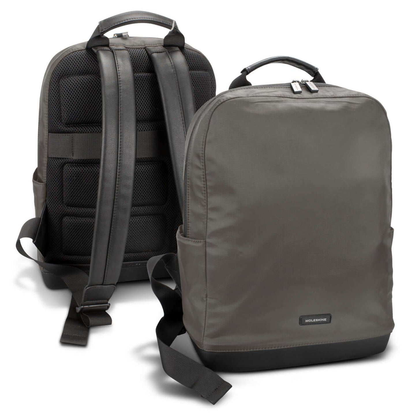 Moleskine Ripstop Backpack showing front and back design, perfect for corporate gift for travelers.