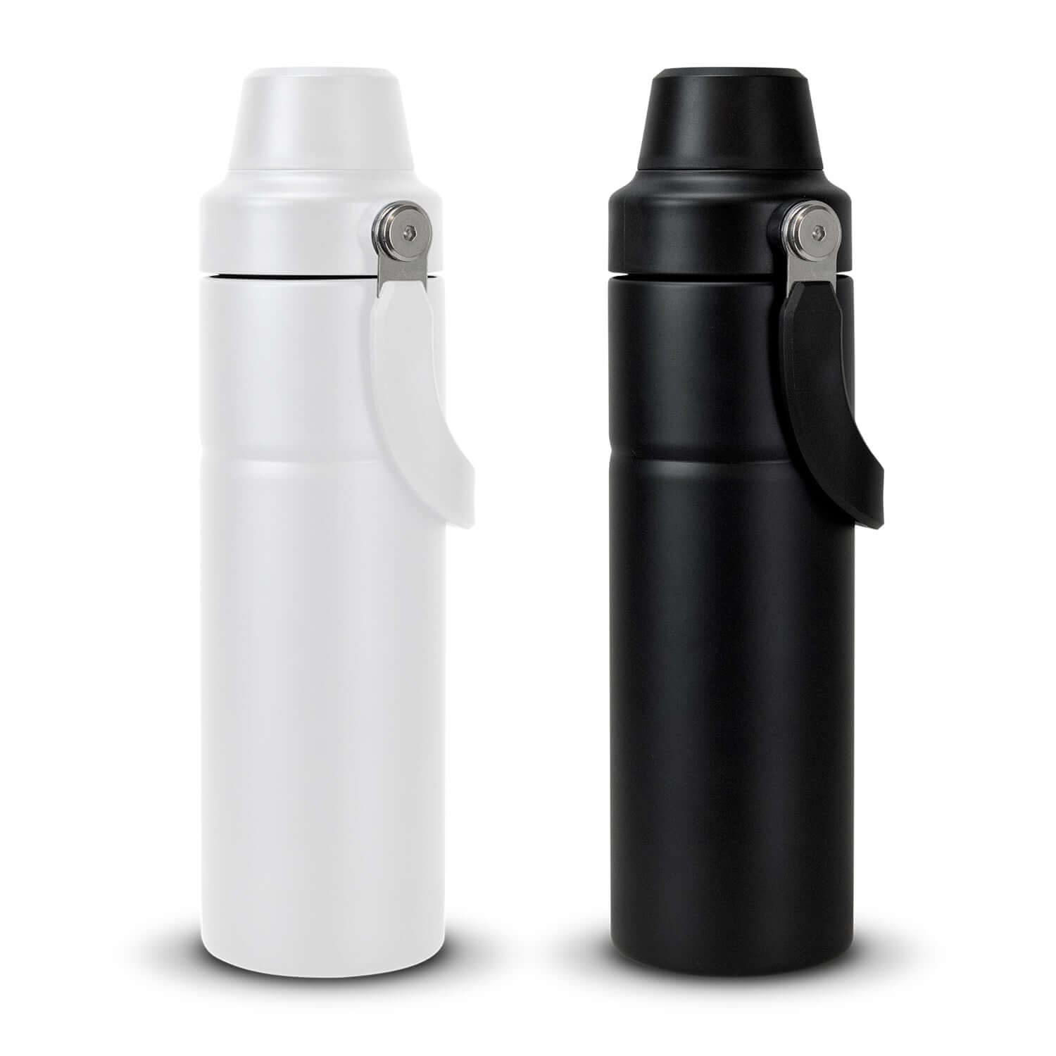 Nexus Vacuum Bottle in white and black, featuring a unique design, perfect for a Corporate Gift Singapore.