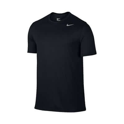 NIKE DF TEE LGD 2.0 black athletic t-shirt for corporate gifts, made of 100% polyester.