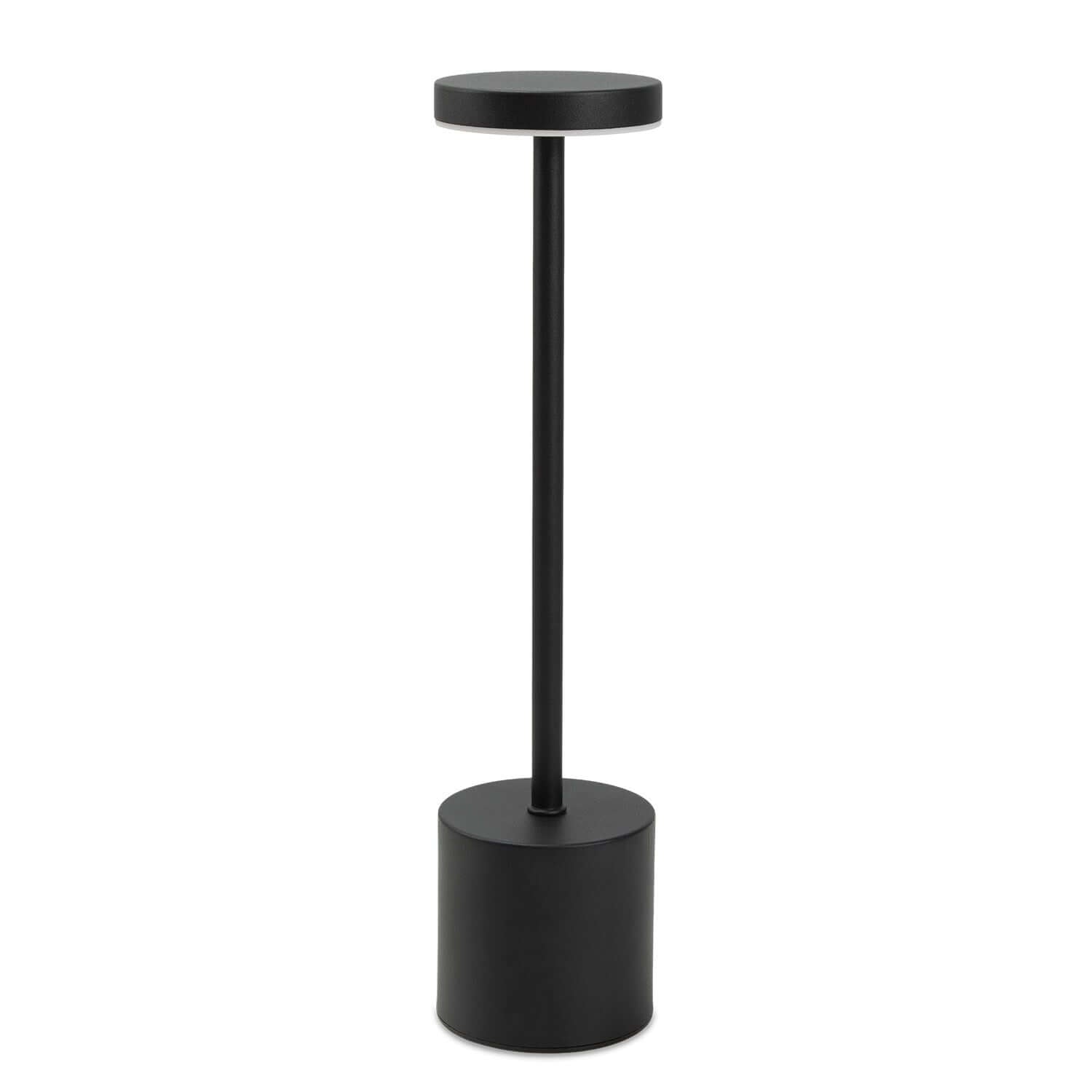 Nouveau Rechargeable Table Lamp in sleek black design, perfect as a modern corporate gift.