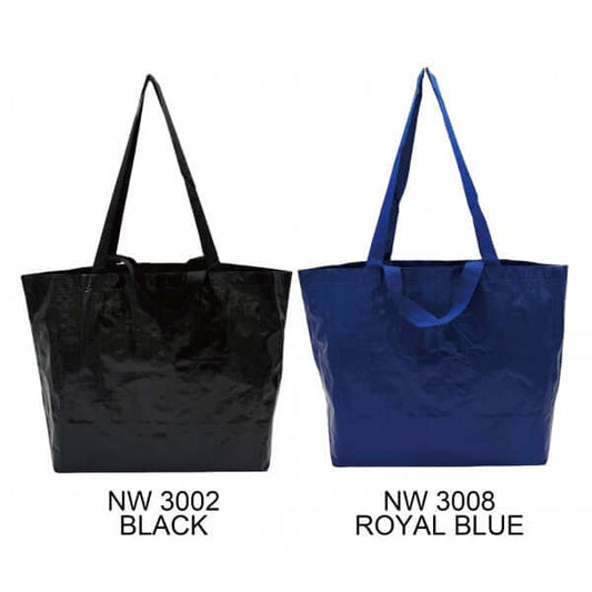 PP Tote Bag in black and royal blue, eco-friendly and durable for everyday use.