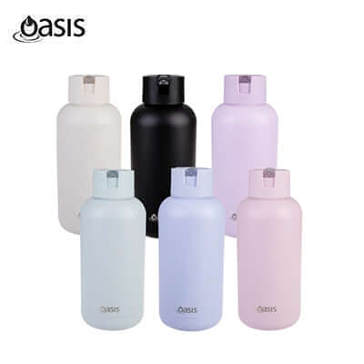 Oasis Stainless Steel Insulated Ceramic Moda Bottle 1.5L in various colors for stylish hydration.