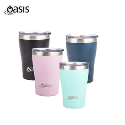 Oasis Stainless Steel Insulated Cup With Lid 350ML in various colors, perfect for corporate gift.