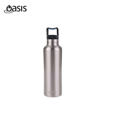 Oasis Stainless Steel Insulated Water Bottle with Handle 500ML in stainless steel finish.