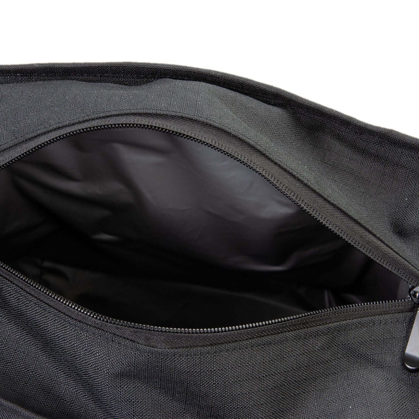 Oceana Recycled Cooler Bag internal view showing insulated lining and zippered compartment for storage.