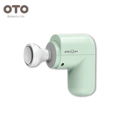 OTO Q-Jet Handheld Massager in mint green, ideal for muscle relaxation and corporate gift.