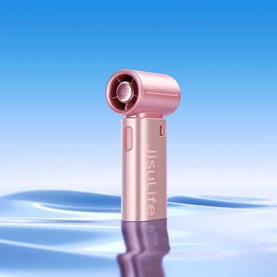 JisuLife Handheld Fan Life9S in a sleek pink design, perfect for keeping cool on the go.
