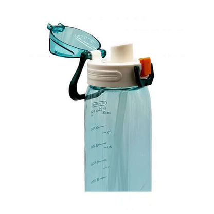 PC Sport Bottle 1000ml with transparent design and flip-top lid for easy hydration.