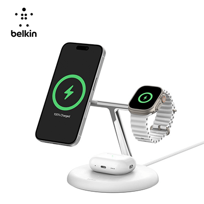 Belkin 3-in-1 Magnetic Wireless Charging Stand with Qi2 15W Corporate Gifts Singapore