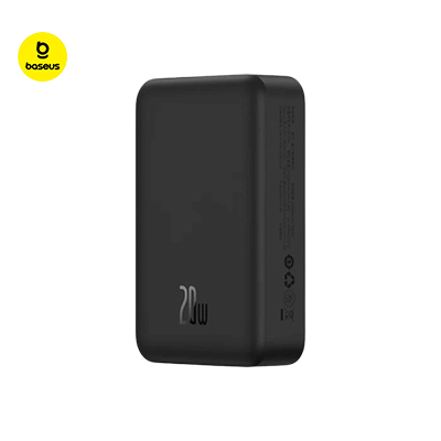 Baseus Magnetic Mini Power Bank 20000mAh 20W in sleek black design, ideal for quick and convenient charging.