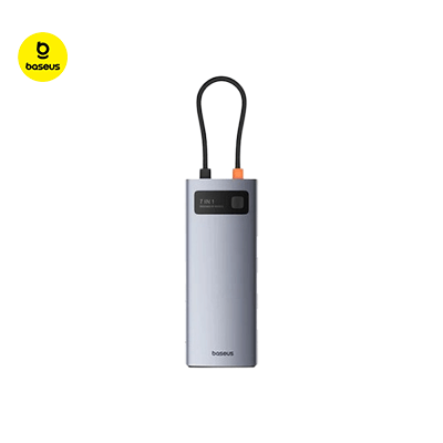 Baseus Joystar 7 in 1 USB-C Hub with multiple ports for seamless connectivity and multitasking.
