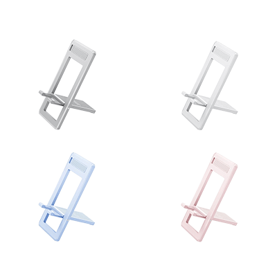 Vention Portable Phone Stand for Desk in multiple colors including white, blue, and pink for stylish workspace organization.