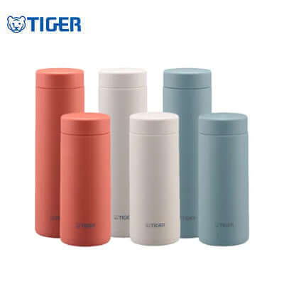 Tiger Vacuum Insulated Bottle MMZ-C in various colors, perfect for corporate gifts and on-the-go hydration.