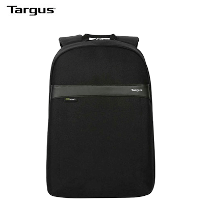 Targus 15-16" GeoLite EcoSmart® Essentials Backpack in sleek black design.