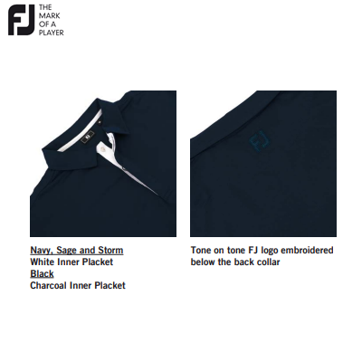 Footjoy Pique Hidden Placket Polo