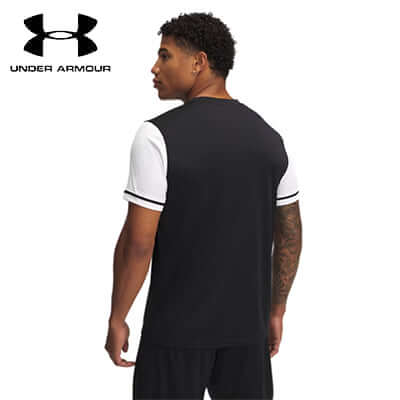 Under Armour Challenger Team Jersey shown on model from the back, perfect for soccer and as a corporate gift.
