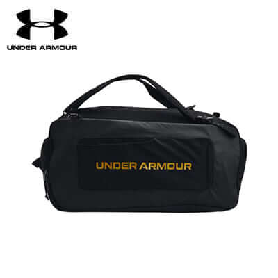 Under Armour Contain Duo Small Backpack Duffle in black, a stylish and versatile corporate gift for daily use.
