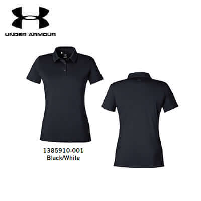 Under Armour T2G Polo LB in Black/White, a perfect corporate gift for golfers.