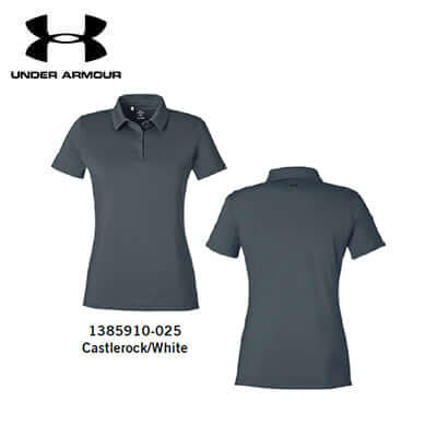 Under Armour T2G Polo LB in Castlerock/White, a stylish and durable golf shirt ideal for corporate gifts.