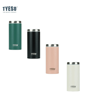 TYESO Small Size Bottle 7oz available in four colors: green, black, pink, and white - perfect as a corporate gift.