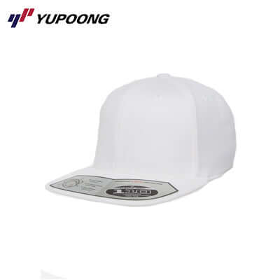 Yupoong 110F ONE TEN Snapback in white color, a versatile corporate gift accessory.