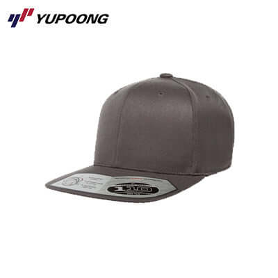 Yupoong 110F ONE TEN Snapback in grey, stylish and versatile cap perfect for every occasion.