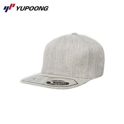 Yupoong 110F ONE TEN Snapback in Heather Grey, a stylish and versatile accessory for any occasion.