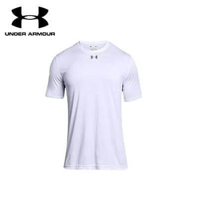 Under Armour Men 2.0 Locker Tee Shirt in white color, perfect for active wear and corporate gift.