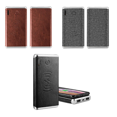 PU Leather 10000mAh Wireless Power Bank Corporate Gifts Singapore