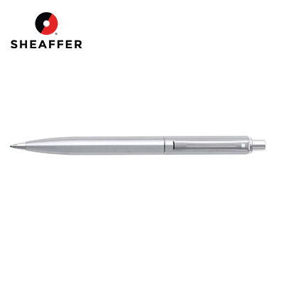 Sheaffer Sentinel Ballpoint Pen in sleek silver finish with chrome details, ideal corporate gift for stylish writing.