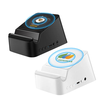 Wireless Charging Bluetooth Speaker with Phone Stand Corporate Gifts Singapore