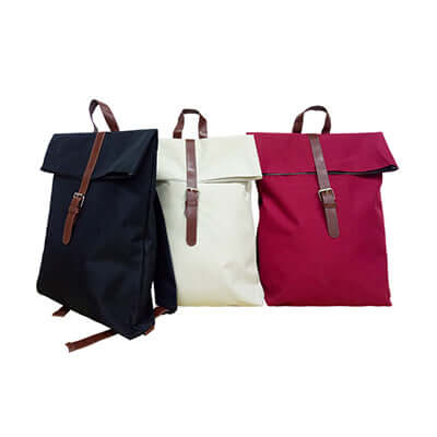 Nylon Backpack with PU Leather Strap Corporate Gifts Singapore