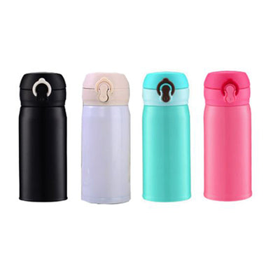 Mini Thermal Flask 350ml available in Black, White, Tiffany, and Rose colors, perfect for corporate gifts.