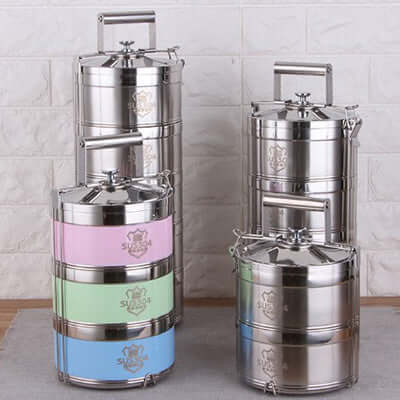 Stainless Steel Tiffin Thermal Lunch Box Corporate Gifts Singapore