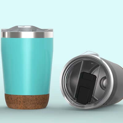 12oz Stainless Steel Vacuum Mug With Cork Base Corporate Gifts Singapore