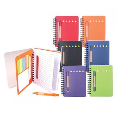 Hard Paper Notebook With Pen & Sticky Note | AbrandZ Corporate Gifts
