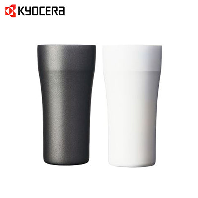 Kyocera 420ml Cerabrid Tumbler in black and white, perfect for corporate gifts.