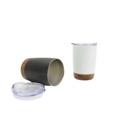 12oz Cork Base Double Wall Stainless Steel Cup Corporate Gifts Singapore