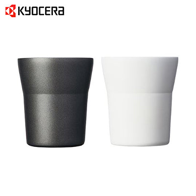 Kyocera 300ml Cerabrid Tumbler in black and white, perfect for corporate gifts.