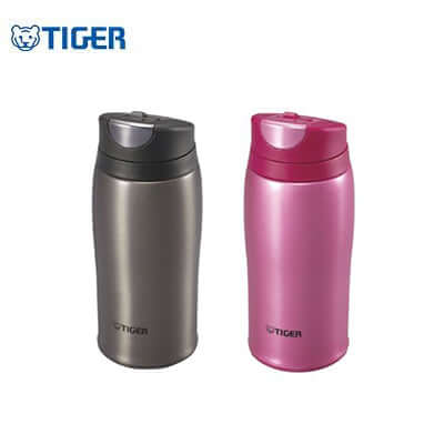 Tiger Stainless Steel Vacuum Tumbler MCB in gray and pink, perfect for corporate gifts.