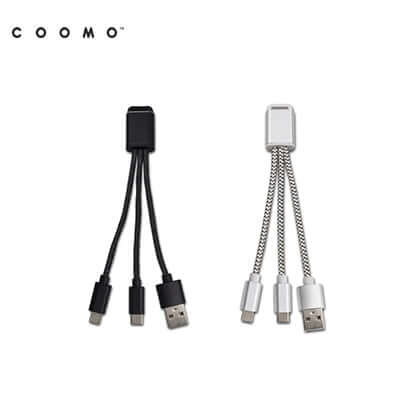 COOMO TRICA 3-in-1 CHARGING CABLE Corporate Gifts Singapore