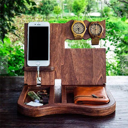 Eco-Friendly Wooden Docking Station Organizer Corporate Gifts Singapore