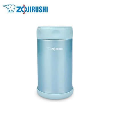 ZOJIRUSHI Stainless Steel Food Jar 0.75L in blue, perfect for keeping meals hot or cold on-the-go.