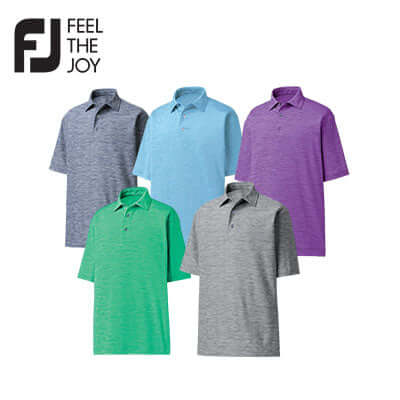 Footjoy Space Dyed Lisle Polo T-Shirt in various colors, ideal for corporate gift and casual wear.