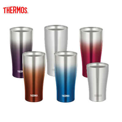 Thermos Stainless Steel Tumbler Cup in various colors, ideal for hot and cold beverages and perfect corporate gift.