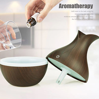 Wooden Vase-Shape Ultrasonic Aroma Diffuser Corporate Gifts Singapore