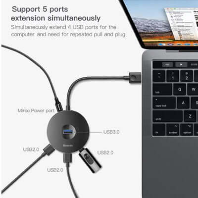 Baseus 4 Ports USB Hub Corporate Gifts Singapore
