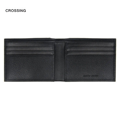 Crossing Elite Slim Leather Wallet [8 Card Slots] RFID showing interior with multiple card slots.